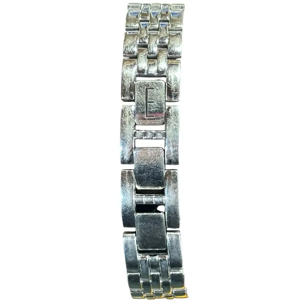 Ecclissi Diamond Pave All Sterling Silver 925 Designer Signed Bracelet Watch